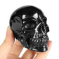 3" Black Obsidian Skull Statue - Smqartcrystal