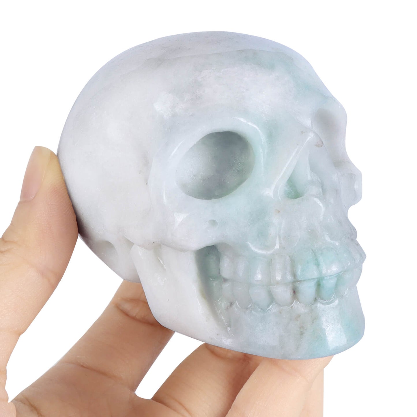 3" Amazonite Skull Statue wholesale - Smqartcrystal