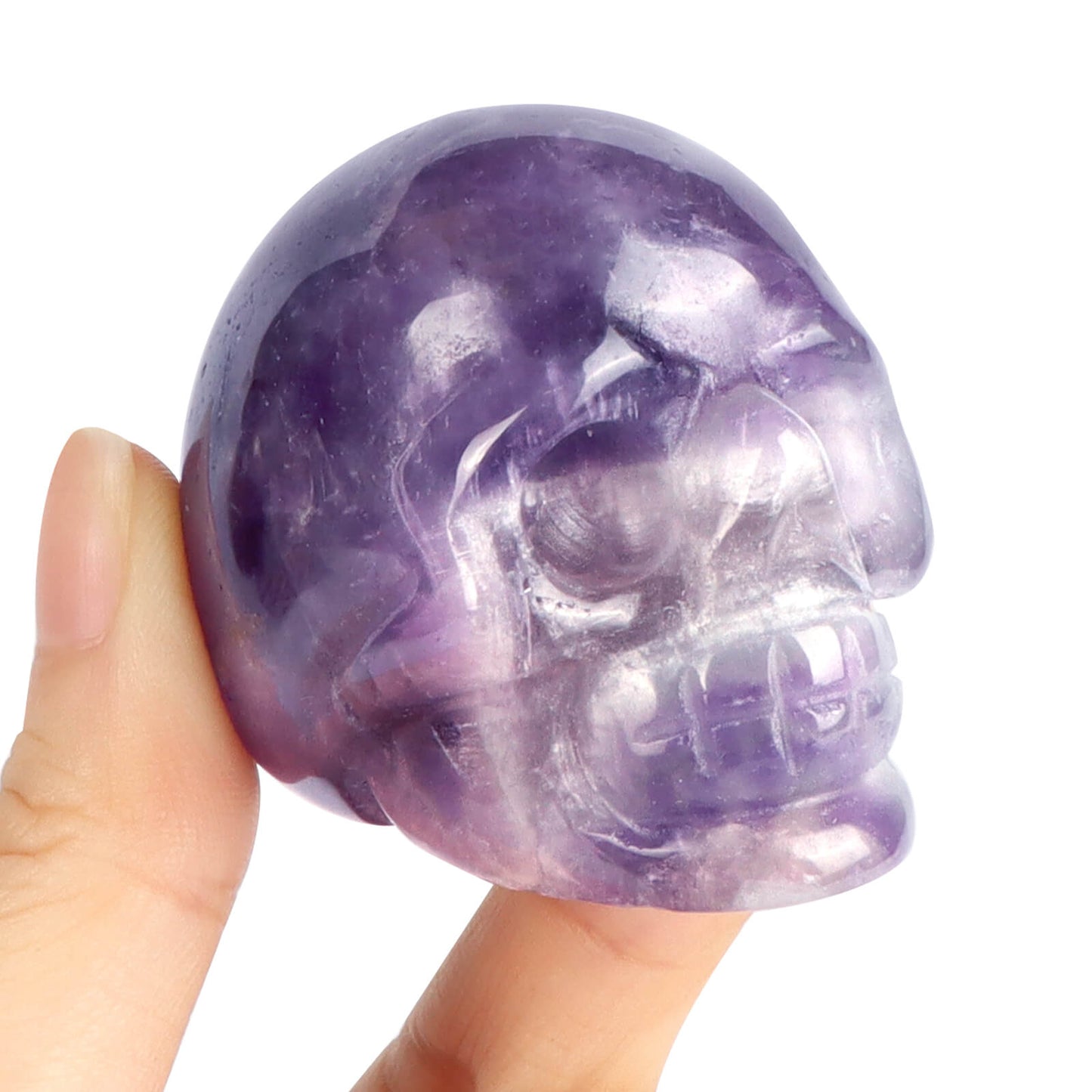 2" Amethyst Skull Statue wholesale - Smqartcrystal