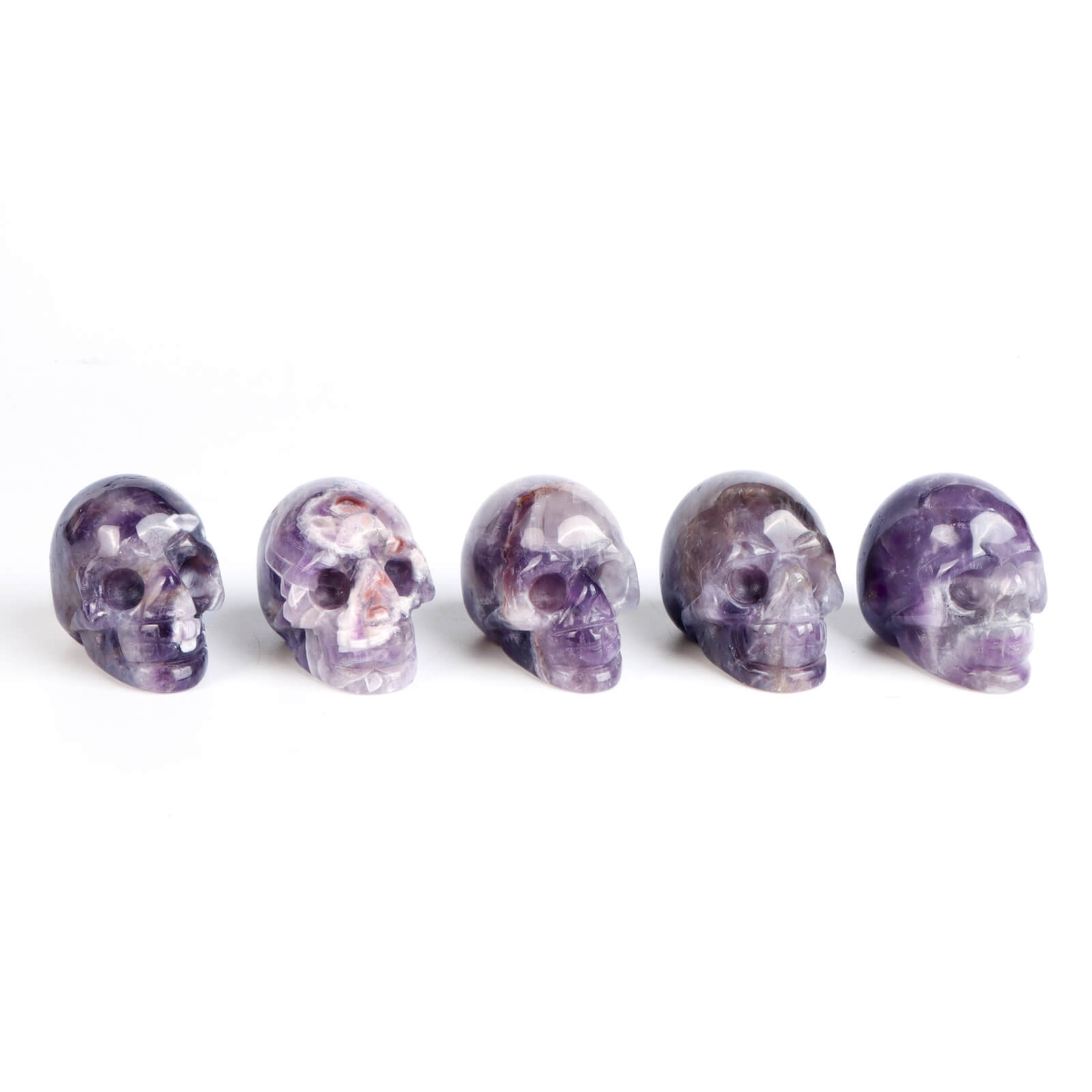 2" Amethyst Skull Statue wholesale - Smqartcrystal