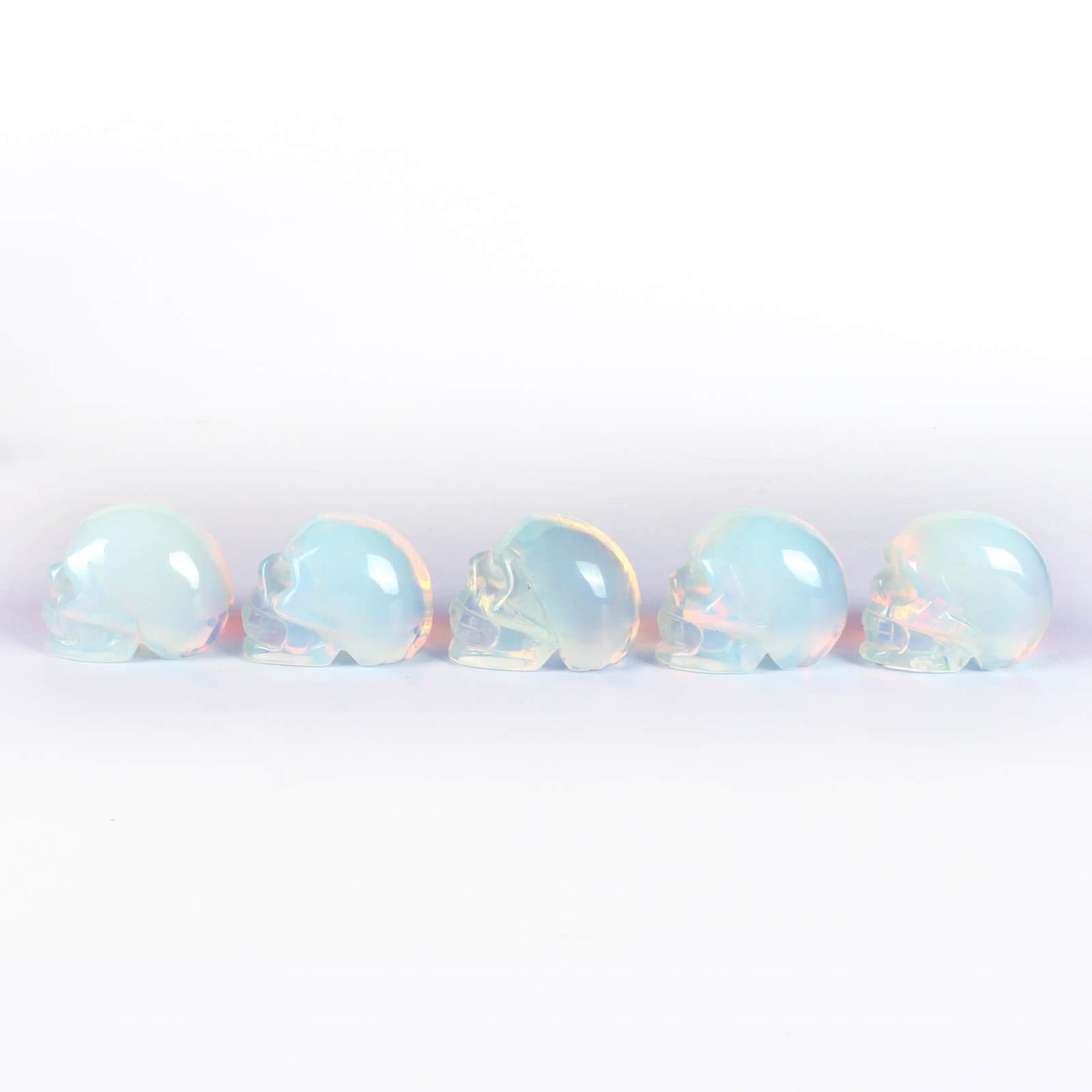 2" Opalite Crystal Skull Statue - Smqartcrystal