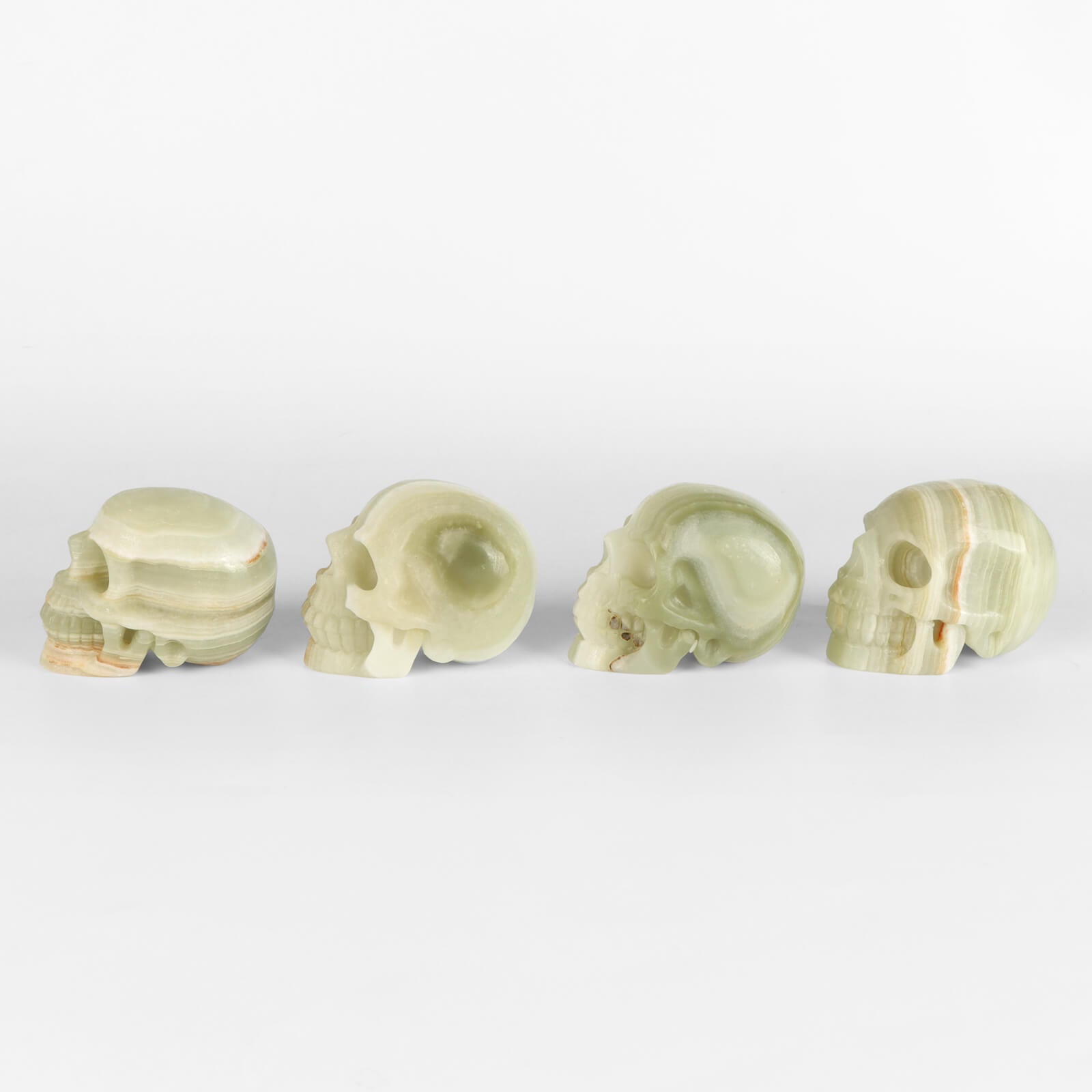 Natural 3" Afghanistan Jade Skull Statue - Smqartcrystal