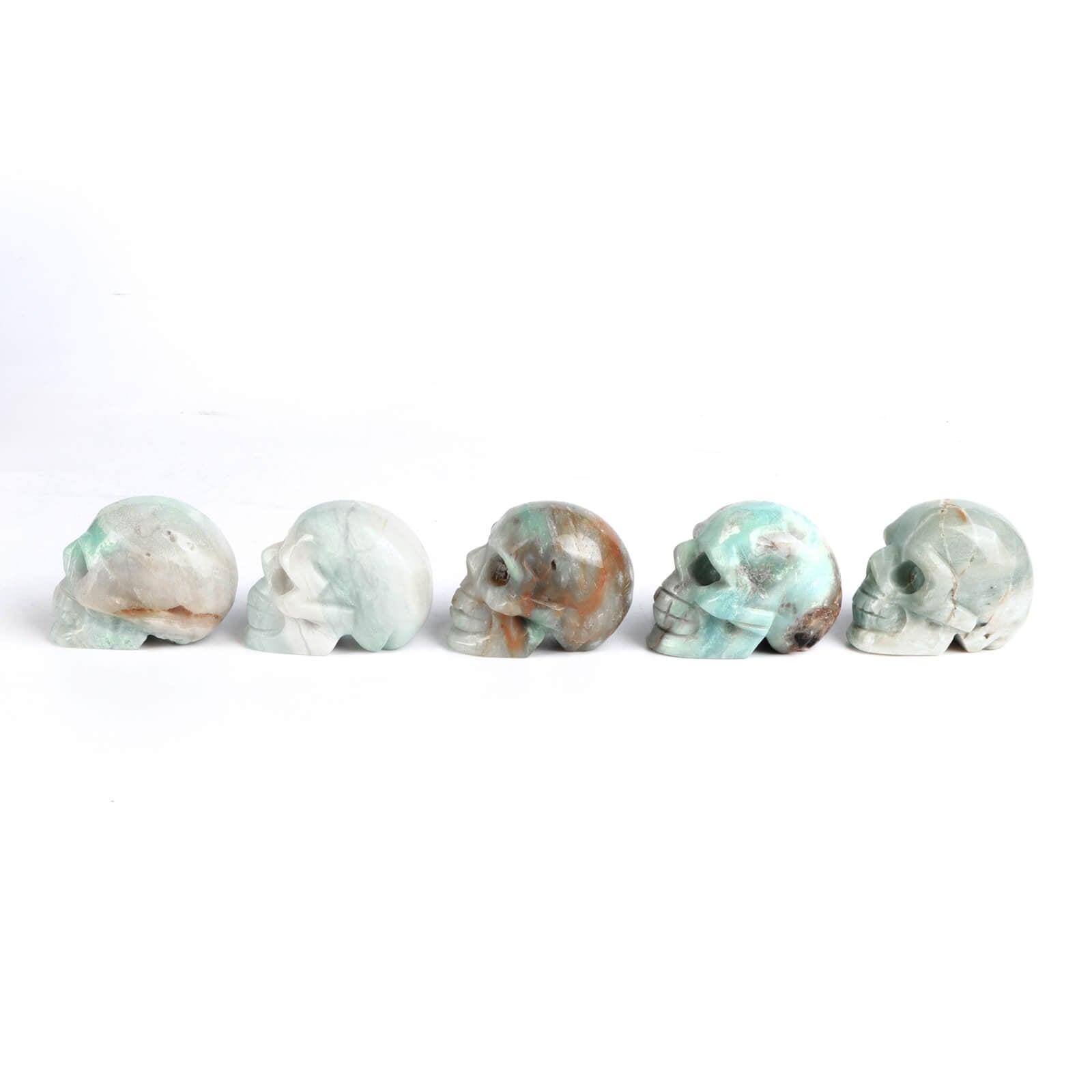 2" Amazonite Skull Statue wholesale - Smqartcrystal