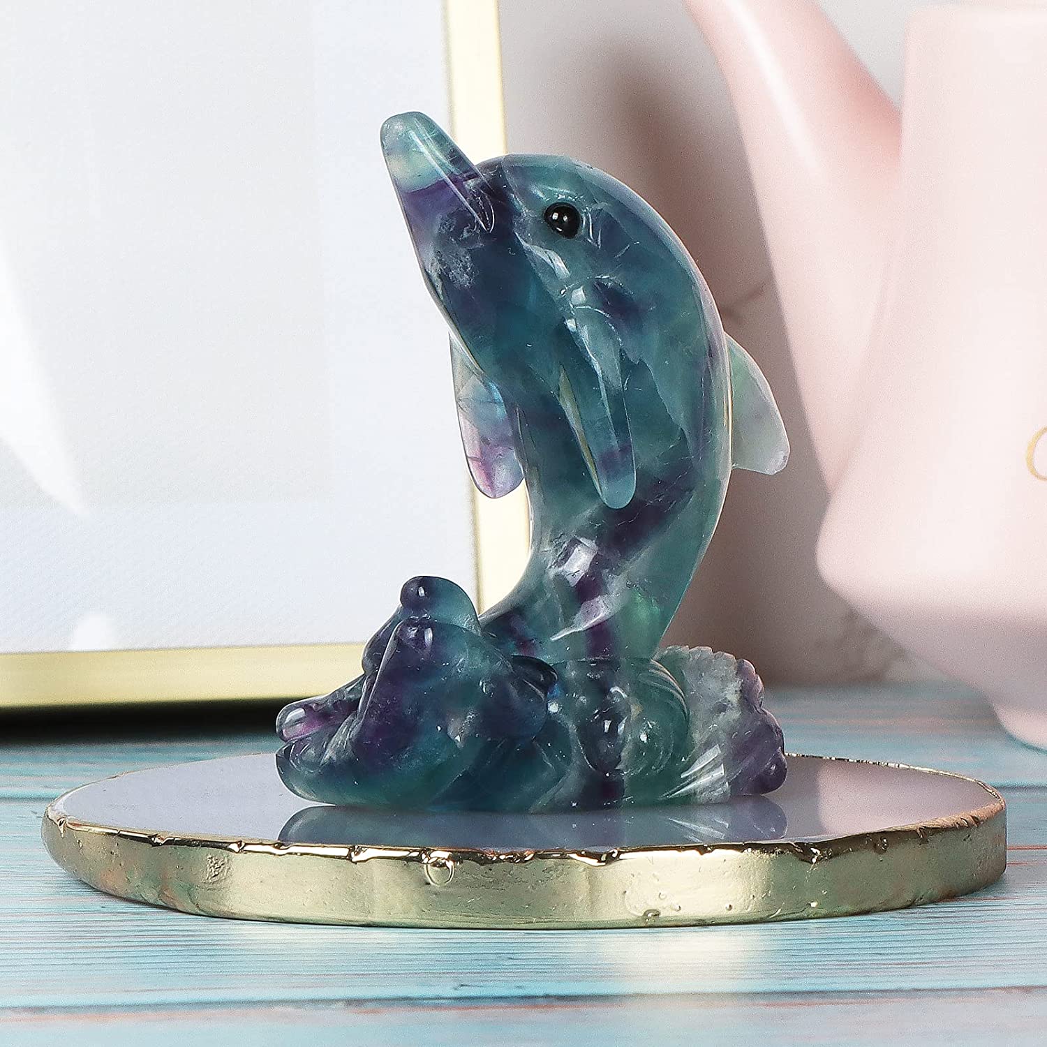 2.3" Crystal Dolphin Statue SmqartCrystal