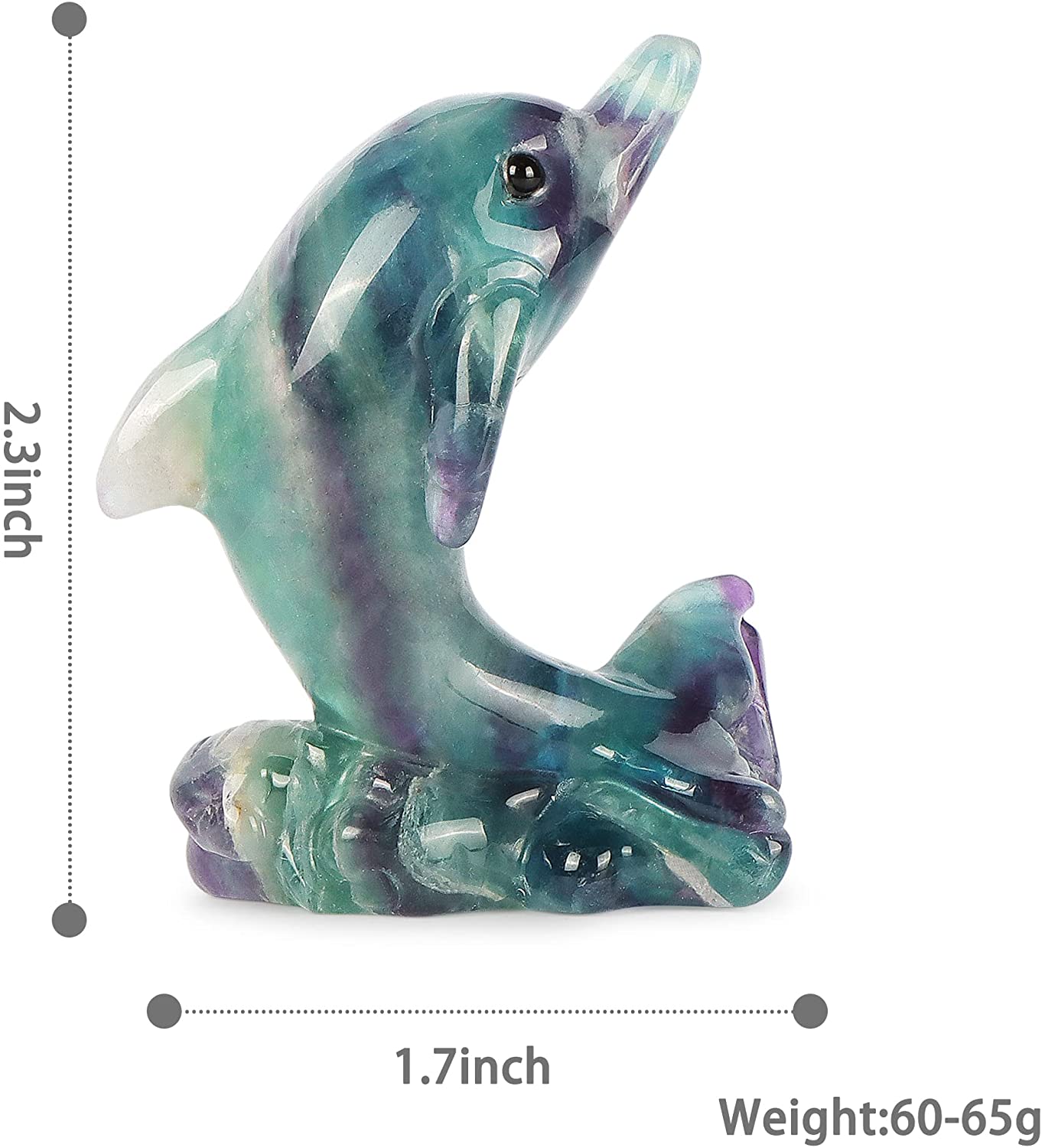 2.3" Crystal Dolphin Statue SmqartCrystal