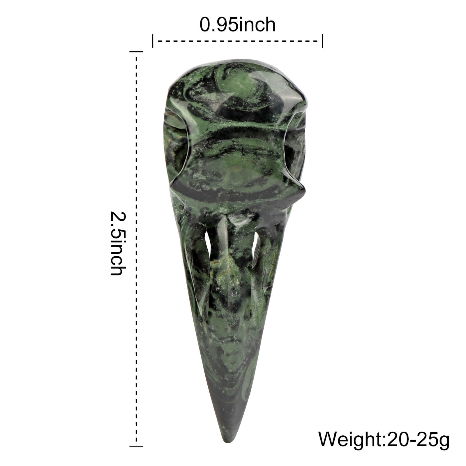 2.5" Greeneyed stone beak - Smqartcrystal