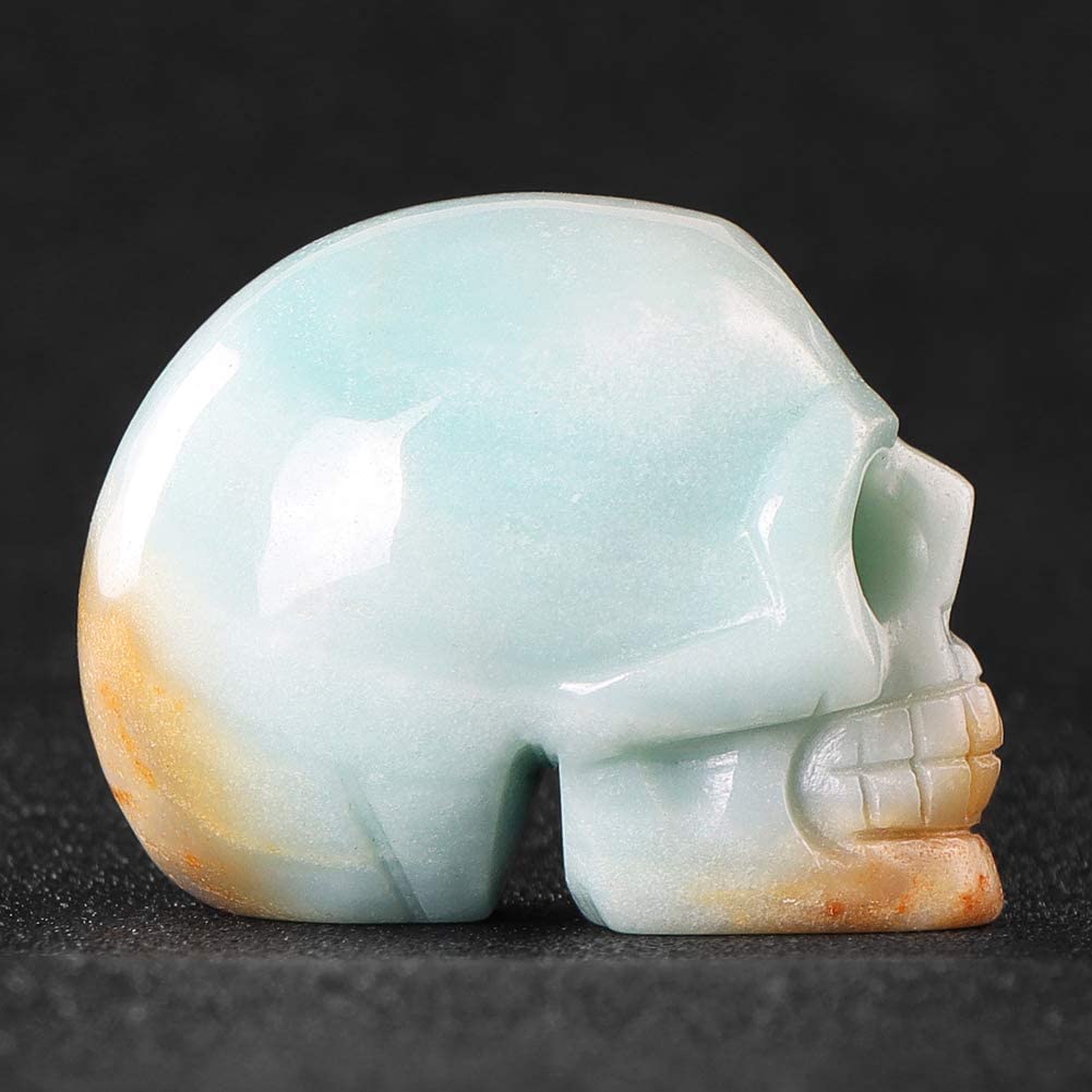 Artistone 2.0" Amazon Crystal Skull Statue for Halloween Rave Party Collectibles SmqartCrystal