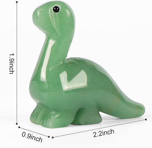 Artistone Hand Carved Green Aventurine 2" Crystal Dinosaur Statue Animal Collection. SmqartCrystal